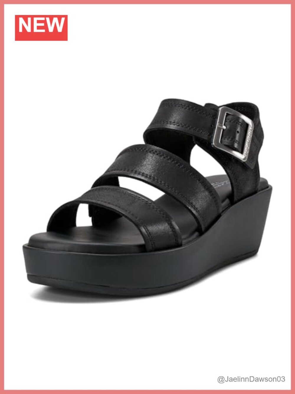Rockport Wedge Sandals Ankle Strap Leather